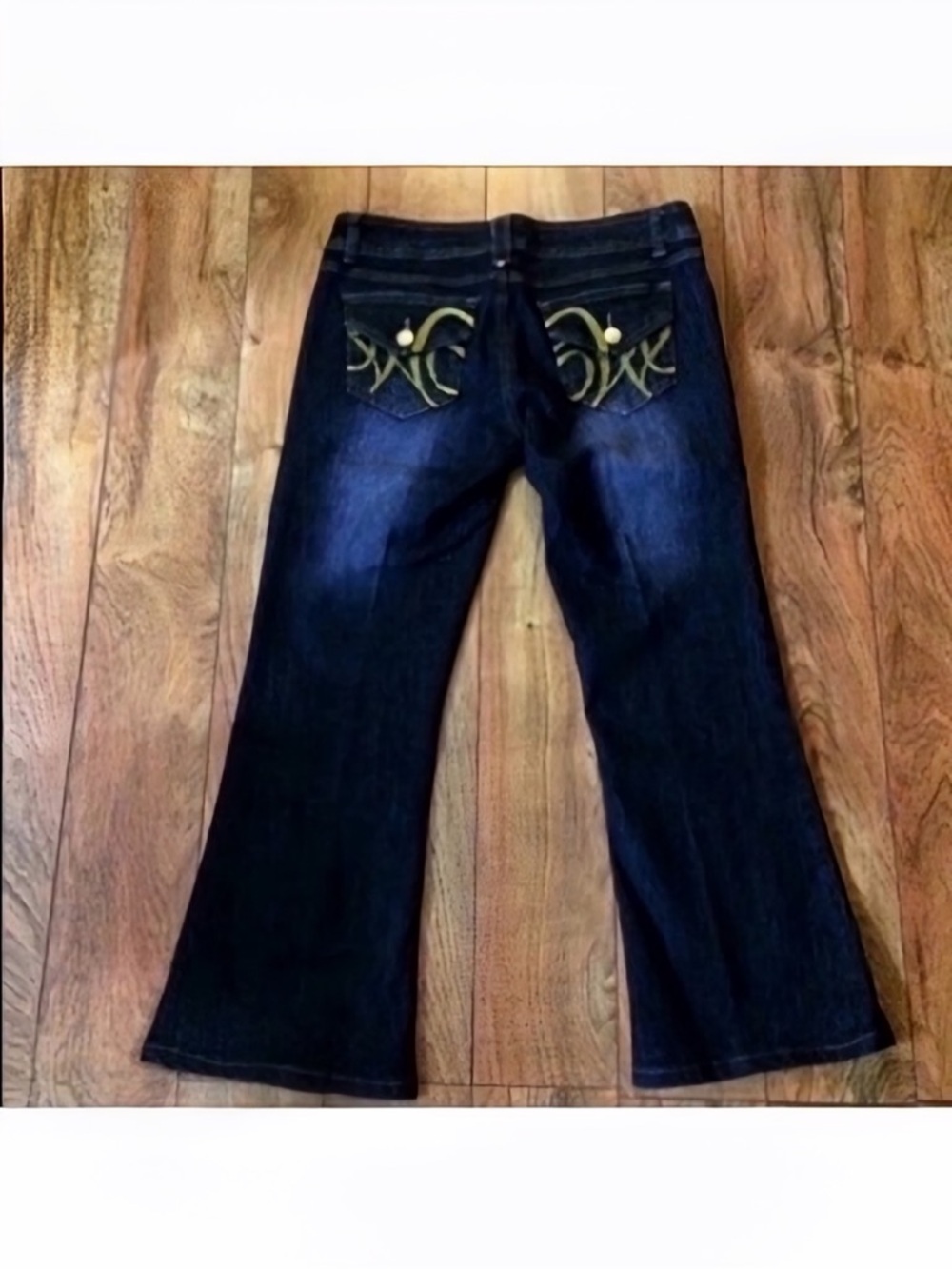 Like New WCKD Dark Blue Bootcut Jeans with Embroidered Back Pockets